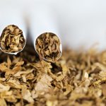 A close-up of shredded cigarette tobacco.